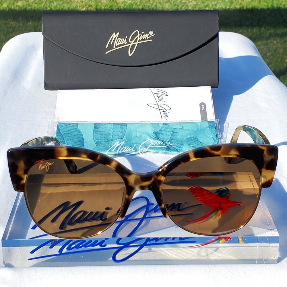 Maui Jim "Mariposa" 817-10L Gloss Tortoise w/ Gold Accents Frame/ Bronze Lenses!